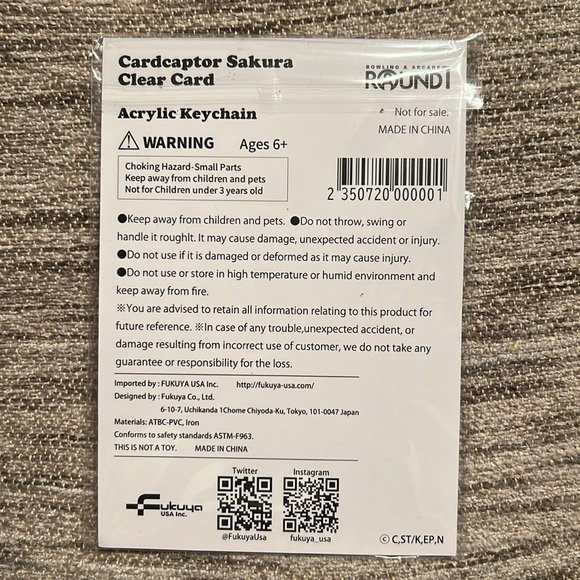 Cardcaptor Sakura Round 1 key chain - Limited Edition - Light blue - Picture 2 of 2